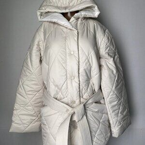 Lilla P Quilted Hooded Belted Puffer Coat Women’s